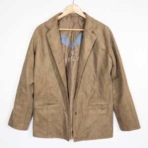 Suede tan button up jacket AC Dimilano